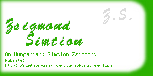 zsigmond simtion business card